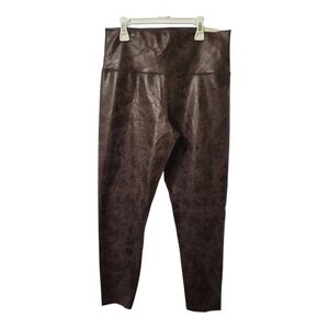💕Offline By Aerie Faux‎ Leather Brown Metallic Leggings Size XL New